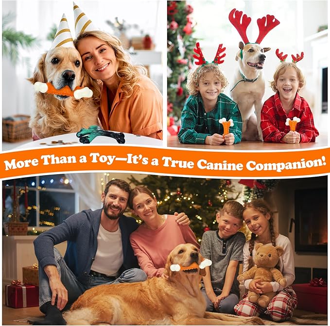 10-Pack Dog Toys for Aggressive Chewers Large Breed, Tough Bones, Nylon Puppy Teething Chew Toys Medium Dogs, Heavy Duty Peanut Butter Flavor Toys