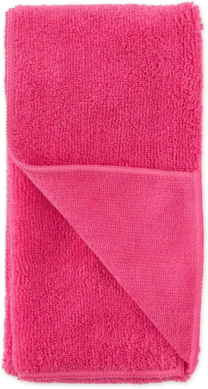 Bone Dry Pet Grooming, Embroidered Microfiber Towel Drying Collection, 15x30, Raspberry Sorbet
