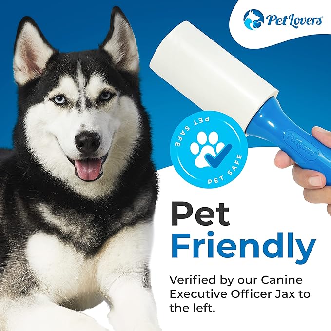 PetLovers Extra Sticky Lint Roller Mega Value Set 600 Sheets for Pet Hair Removal, Dog and Cat Lint Remover 6 Pack