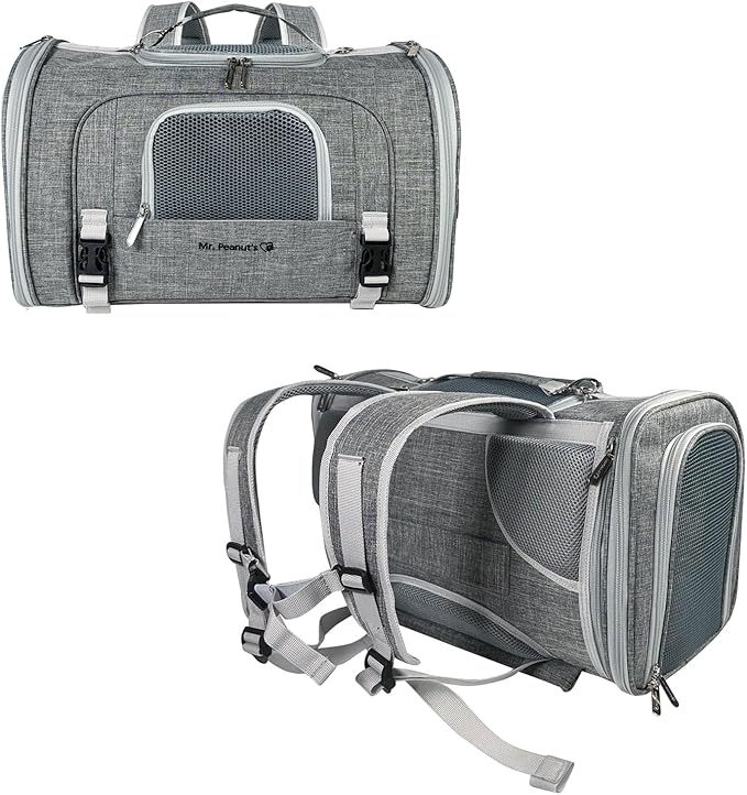 Mr. Peanut's Monterey Series Airline Compliant Horizontal Backpack Pet Carrier (Lavender)