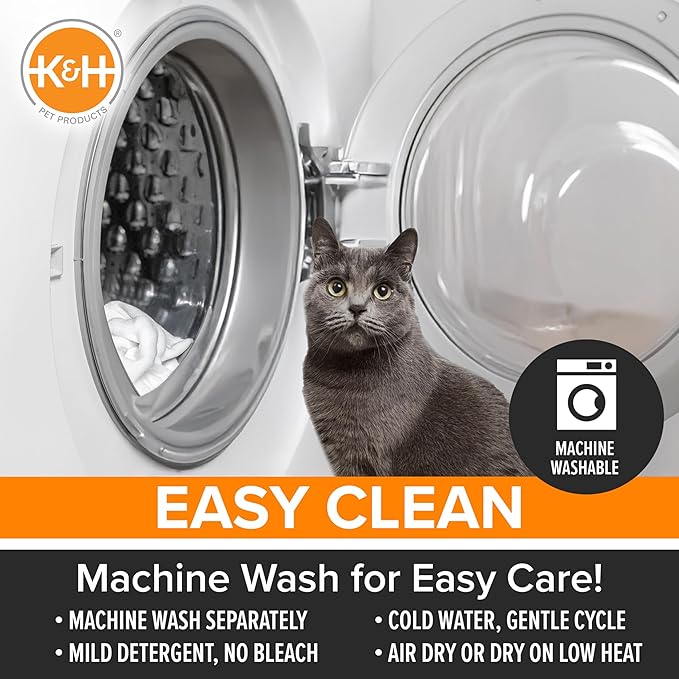 K&H Pet Products Self-Warming Cat Bed Pad - Small 21" x 17", Reversible, Washable, Oatmeal/Chocolate (Pack of 6)