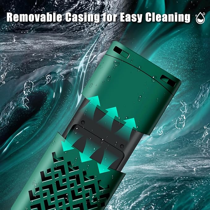 100W Smart Aquarium Heater Submersible with Variable-Frequency Energy Savings, Dual Probes for Leaving Water Automatically Stop, PTC Tech for Overheat Protection, Adjustable for Freshwater, Saltwater