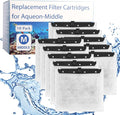 10 Pack Medium Aquarium Filter Cartridges for Aqueon QuietFlow LED PRO Power Filter Size 10 & E Internal Power Filter Size 20