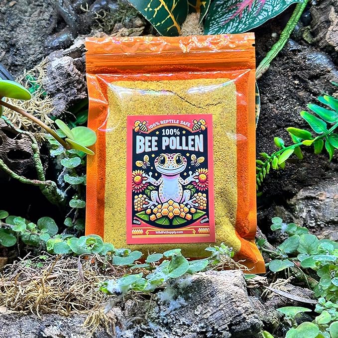 100% Bee Pollen Powder for Bearded Dragons, Tortoises, and Other Herbivores/Omnivores, 3 OZ (CTWPets)
