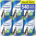 PetLovers Extra Sticky Lint Roller 6 Pack of Refills Only - No Handle Included - 90 Sheets Per Refill 540 Sheets Total