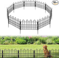 10 Panels Garden Fence with Latch Gate, 11.81in (H) X 16.42ft(L) Animal Barrier Fence with 1in Gaps for Rabits, Dog Fencing Outdoor for Yard, Flower Beds, Patios, Vegetable Patches