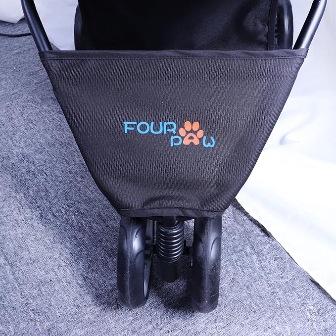 Full-Window pet Stroller 3 Wheels for Cats & Dogs, with Storage Basket,Cup Holder, Travel Puppy/Cats Stroller.