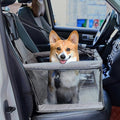 Dog Travel Car Seat Pet Car Booster with Clip-On Safety Leash,Reinforce Support Pipe Anti-Collapse,Portable Collapsible Travel Bags for Dogs Cats or Other Medium Pet Under 35lb,Gray M